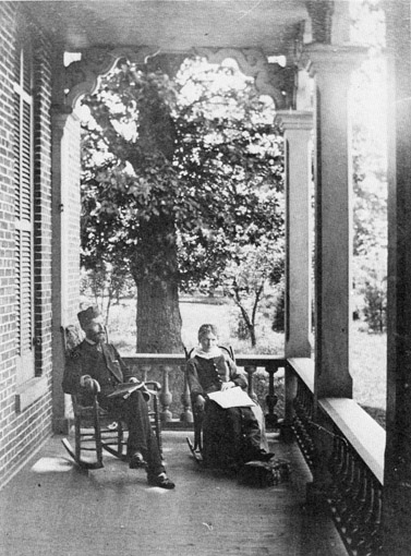 view from porch of Old Main in 1880's