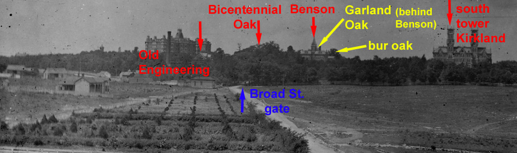 Vanderbilt campus c. 1890-1900 with markup